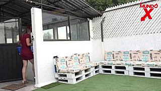 i fucked my sexy neighbor blonde hard in her mouth and ass, creampie all over 😅