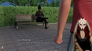 The golden boy seduces his mother-in-law outdoors with big cock