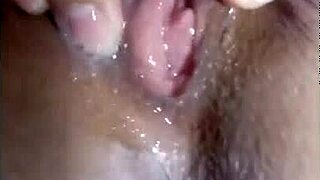 Young girl shows off her body to funk music with dripping excitement