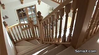 Cheating English MILF Lady Sonia Unveils Oversized Boobs