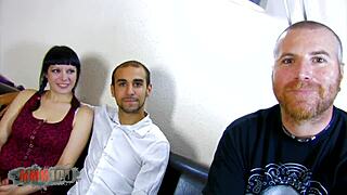 young spanish amateur blows in her first porn casting