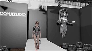 fallout 4 generic fashion mod with sexy brunette character in hentai style animation