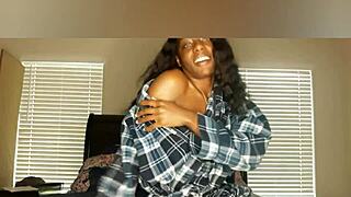 Ebony Girlfriend Gives Jerk Off Instructions To Friend