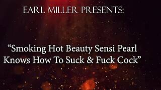 smoking hot beauty sensi pearl sucks and fucks cock