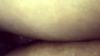 Redbone Rides Big Black Cock In Reverse Cowgirl