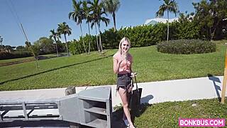 britt blair plays little red riding hood in teen blonde scene with doggystyle, facial, and cowgirl