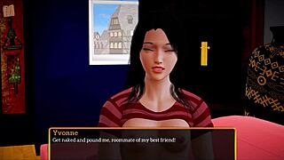 in my new family, the teen discovers erotic adventures in the hentai game