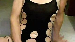 hot belgian milf in lingerie fingering her pussy solo, but is she really alone?