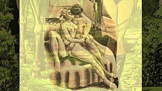 vintage anime cartoon features hairy characters in retro style