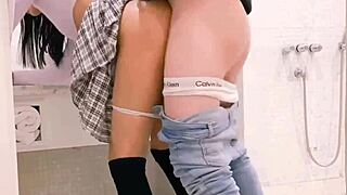 Do they fuck the skinny student after school with her tits out?