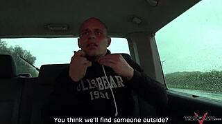 i met this horny brunette in the rain and we fucked in the van, but she was so big assed