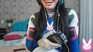 Is this asmr roleplay cosplay dva overwatch with a gamer friend?