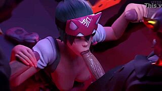 Kiriko takes brutal face fucking with intense anal action. Her holes get no rest in this cumshot blast!