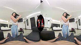 Sexy Latina Babe with Cute Face in 5K VR