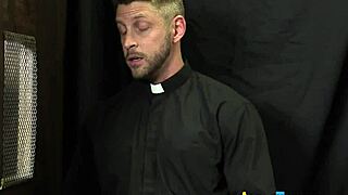 is that gay priest fucking that teen twink's ass bareback in uniform?