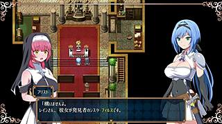 I can't stop watching this Japanese hentai game where the holy knight falls into desire