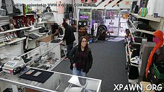 bimbo in store gets wet pussy rammed during game