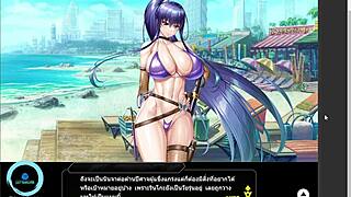 taimanin rpgx flashback shows rinko in swimsuit scene one with thai subs