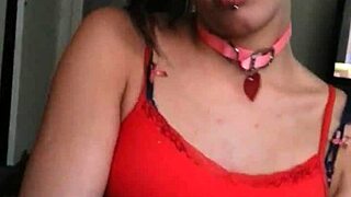 An amateur emo goth slut talks too much during blowjob with daddy