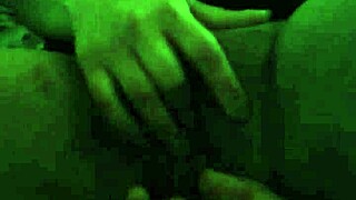 she masturbates slowly in the room alone