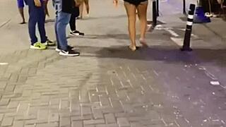 I feel excited showing off on Salvador's beach before five horny baianos devour me