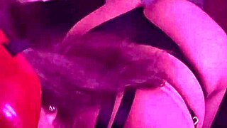 the sexy milf gave a massage to the model's small tits and ass