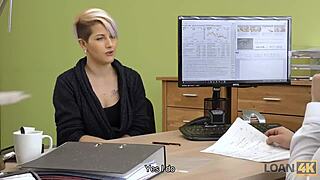 Loan4k Agent Calls Client For A Date But She Fucks Him In Office