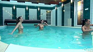 Kari, Mea Melone, And Victoria Daniels In A Blowjob Orgy That Makes Him Squirt