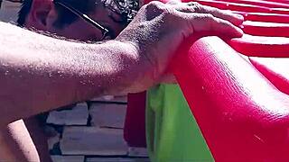 vicky wilfing in croatia 2, sucking cum as a blonde croatian milf