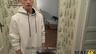 Russian Shopaholic Fucked By Debt Collector In Husband's Presence