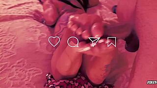 Pornstar half-sister gives ASMR blowjob POV with cumshot in mouth outdoors