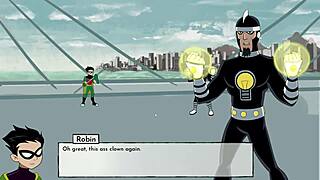 Raven From 18Titans Part 4 Masturbates In Cartoon Game Scene