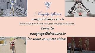 lulu entertains her family with big tits and ass in 3d hentai