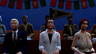 Sims 4 American Beauties Parody With Cumshots And Orgy