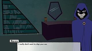 Raven From 18Titans Part 4 Masturbates In Cartoon Game Scene