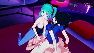 Bulma and Chichi's Threesome Adventure