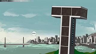 starfire sucking that big dick in the game