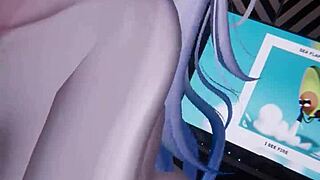 vrchat erp booth babe interacts and enjoys virtual experience