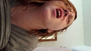 wife and i having a quickie in the bathroom with big tits