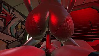 twins in costumes during sex scene in atomic heart 3d animation