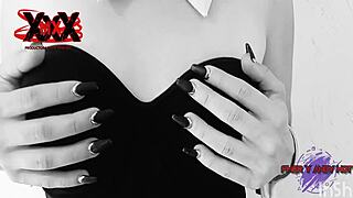 Andy, hot in playboy bunny outfit, sucks that monster cock like a pro