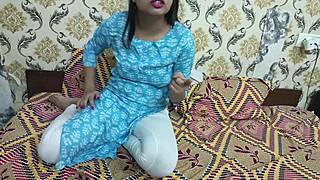 milky boobs indian ex-girlfriend bends over for hardcore fucking. big cock boyfriend pounds her ass.