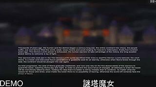 Mystery tower witch battles in anime fantasy game.