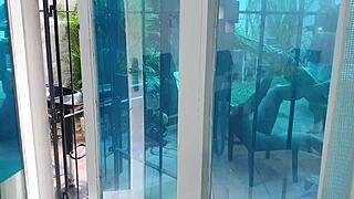 Latina Wife Gets Fucked by Big Dicks While Cuckold Neighbor Watches