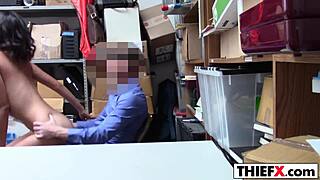 Why is spreading her hot legs the only way to escape the burglar with monster cock