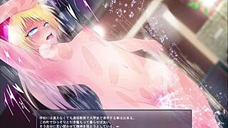 play girl 6 gets exposed in part 5 of the hentai anime game.