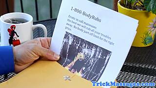 glam busty masseuse in intimate session with client