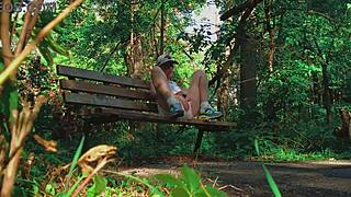 Blonde European Amateur Handjob Leads to Forest Orgasm