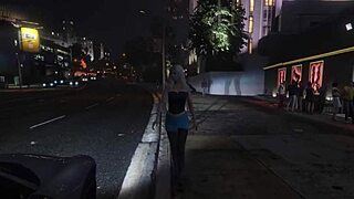 michael from gta 5 picks up a hooker for some fun sex