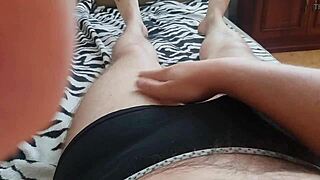 young gay guy gives a handjob